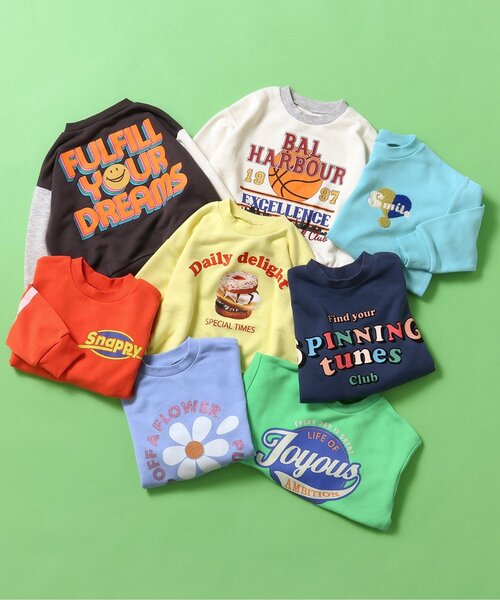 BREEZE（ブリーズ）の「【セットアップ可】バリエーショントレーナー（スウェット・キッズ・グリーン/ラベンダー/キナリ/チャコール/イエロー/オレンジ/ネイビー/ブルー・110/100/90/80/150/140/130/120）」の19枚目の写真