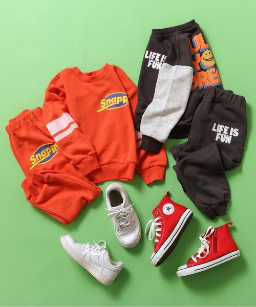 BREEZE（ブリーズ）の「【セットアップ可】バリエーショントレーナー（スウェット・キッズ・グリーン/ラベンダー/キナリ/チャコール/イエロー/オレンジ/ネイビー/ブルー・110/100/90/80/150/140/130/120）」の21枚目の写真