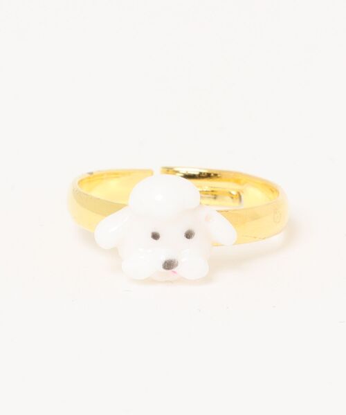 tone（トーン）の「【charme by pimo 】ホイップわんこリング(MA)（リング・レディース・ホワイト/シルバー/ゴールド・FREE）」の3枚目の写真