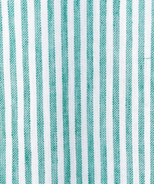 Grand PARK（グランドパーク）の「【柔らかくさらさらが続くリネンシリーズ】　スキッパー長袖シャツ（ストライプ）（シャツ/ブラウス・レディース・ブラック系/グリーン系・MEDIUM/LARGE）」の7枚目の写真