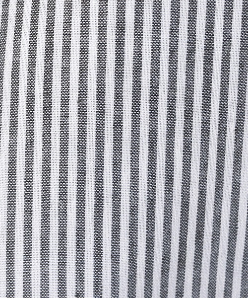 Grand PARK（グランドパーク）の「【柔らかくさらさらが続くリネンシリーズ】　スキッパー長袖シャツ（ストライプ）（シャツ/ブラウス・レディース・ブラック系/グリーン系・MEDIUM/LARGE）」の8枚目の写真