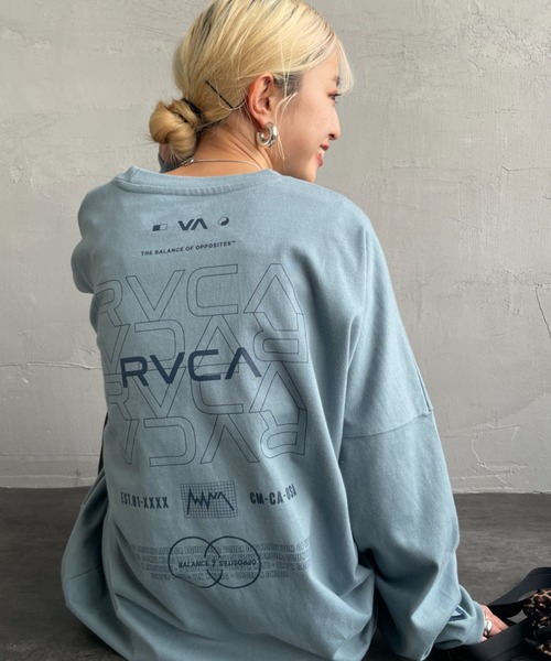 RVCA（ルーカ）の「[RVCA/ルーカ] REDIATE バックプリントロンT（Tシャツ/カットソー・レディース・ブラック/ホワイト/モスグリーン・M/L/XL）」の3枚目の写真