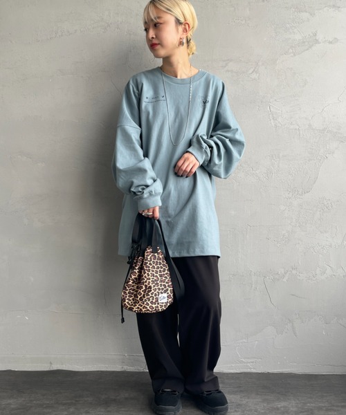 RVCA（ルーカ）の「[RVCA/ルーカ] REDIATE バックプリントロンT（Tシャツ/カットソー・レディース・ブラック/ホワイト/モスグリーン・M/L/XL）」の9枚目の写真