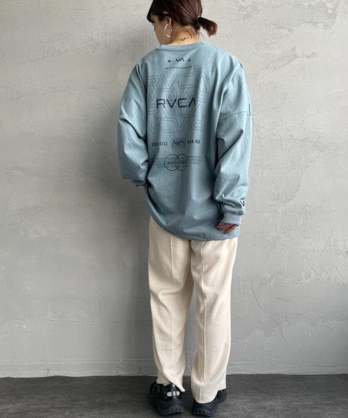 RVCA（ルーカ）の「[RVCA/ルーカ] REDIATE バックプリントロンT（Tシャツ/カットソー・レディース・ブラック/ホワイト/モスグリーン・M/L/XL）」の11枚目の写真
