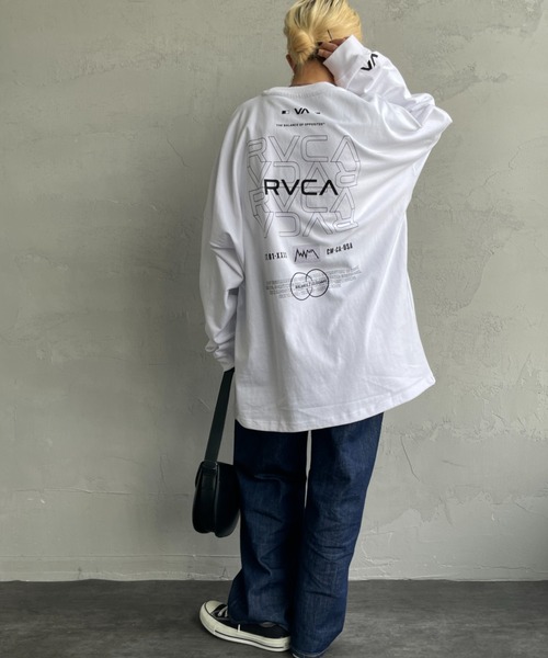 RVCA（ルーカ）の「[RVCA/ルーカ] REDIATE バックプリントロンT（Tシャツ/カットソー・レディース・ブラック/ホワイト/モスグリーン・M/L/XL）」の4枚目の写真
