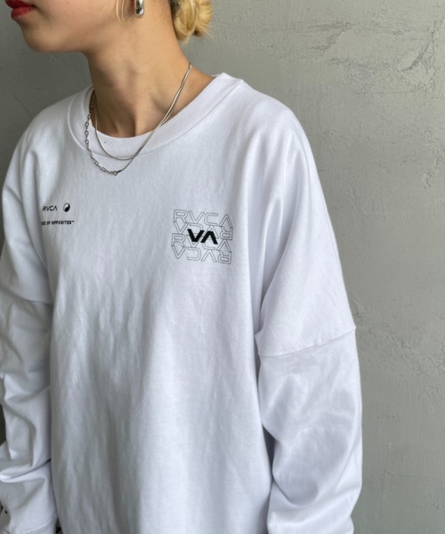 RVCA（ルーカ）の「[RVCA/ルーカ] REDIATE バックプリントロンT（Tシャツ/カットソー・レディース・ブラック/ホワイト/モスグリーン・M/L/XL）」の17枚目の写真