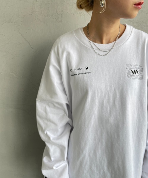 RVCA（ルーカ）の「[RVCA/ルーカ] REDIATE バックプリントロンT（Tシャツ/カットソー・レディース・ブラック/ホワイト/モスグリーン・M/L/XL）」の18枚目の写真