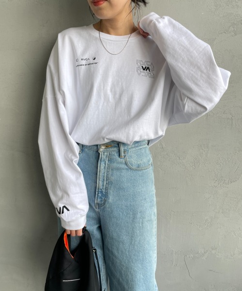 RVCA（ルーカ）の「[RVCA/ルーカ] REDIATE バックプリントロンT（Tシャツ/カットソー・レディース・ブラック/ホワイト/モスグリーン・M/L/XL）」の21枚目の写真