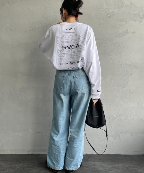 RVCA（ルーカ）の「[RVCA/ルーカ] REDIATE バックプリントロンT（Tシャツ/カットソー・レディース・ブラック/ホワイト/モスグリーン・M/L/XL）」の6枚目の写真