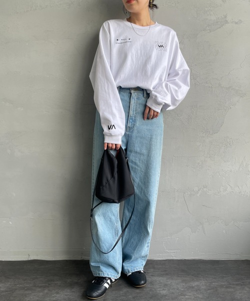 RVCA（ルーカ）の「[RVCA/ルーカ] REDIATE バックプリントロンT（Tシャツ/カットソー・レディース・ブラック/ホワイト/モスグリーン・M/L/XL）」の5枚目の写真