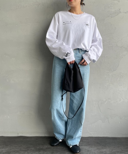 RVCA（ルーカ）の「[RVCA/ルーカ] REDIATE バックプリントロンT（Tシャツ/カットソー・レディース・ブラック/ホワイト/モスグリーン・M/L/XL）」の22枚目の写真