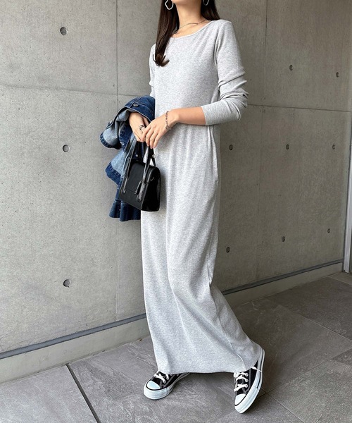 plantation プランテーション　リブ　マキシ　ロング　ワンピース plantation プランテーション リブ マキシ ロング ワンピース