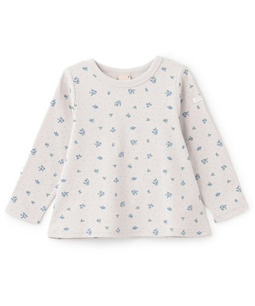 petit main（プティマイン）の「【プティプラ】GIRLS長袖Tシャツ（Tシャツ/カットソー・キッズ・ライトグレー/キナリ/イエロー/ラベンダー/ピンク/レッド/ネイビー/オフホワイト/マルチ/アイボリー・130cm/110cm/80ｃｍ/90cm/100cm/120cm）」の5枚目の写真