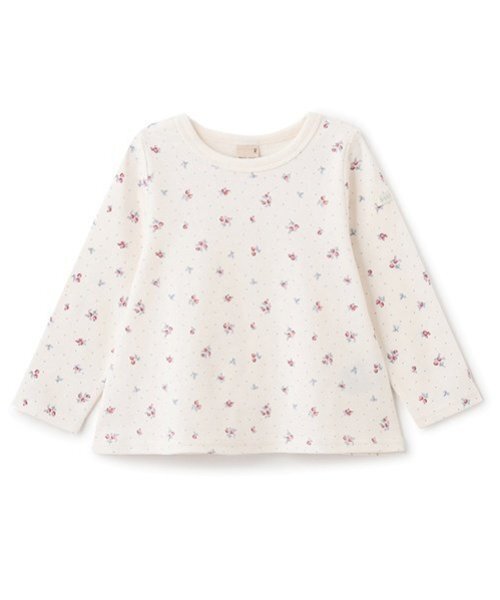 petit main（プティマイン）の「【プティプラ】GIRLS長袖Tシャツ（Tシャツ/カットソー・キッズ・ライトグレー/キナリ/イエロー/ラベンダー/ピンク/レッド/ネイビー/オフホワイト/マルチ/アイボリー・130cm/110cm/80ｃｍ/90cm/100cm/120cm）」の12枚目の写真