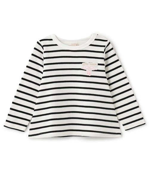 petit main（プティマイン）の「【プティプラ】GIRLS長袖Tシャツ（Tシャツ/カットソー・キッズ・ライトグレー/キナリ/イエロー/ラベンダー/ピンク/レッド/ネイビー/オフホワイト/マルチ/アイボリー・130cm/110cm/80ｃｍ/90cm/100cm/120cm）」の16枚目の写真