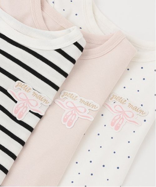 petit main（プティマイン）の「【プティプラ】GIRLS長袖Tシャツ（Tシャツ/カットソー・キッズ・ライトグレー/キナリ/イエロー/ラベンダー/ピンク/レッド/ネイビー/オフホワイト/マルチ/アイボリー・130cm/110cm/80ｃｍ/90cm/100cm/120cm）」の21枚目の写真