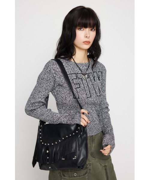 LAGUA GEM(ラグアジェム)の「VINTAGE LIKE FRINGE バッグ(ショルダーバッグ・レディース・ブラック/ブラウン・FREE)」の8枚目の写真