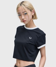 FRED PERRY(�t���b�h�y���[)��Cropped Ringer T-Shirt�^�N���b�v�h�s�V���c(T�V���c/�J�b�g�\�[)