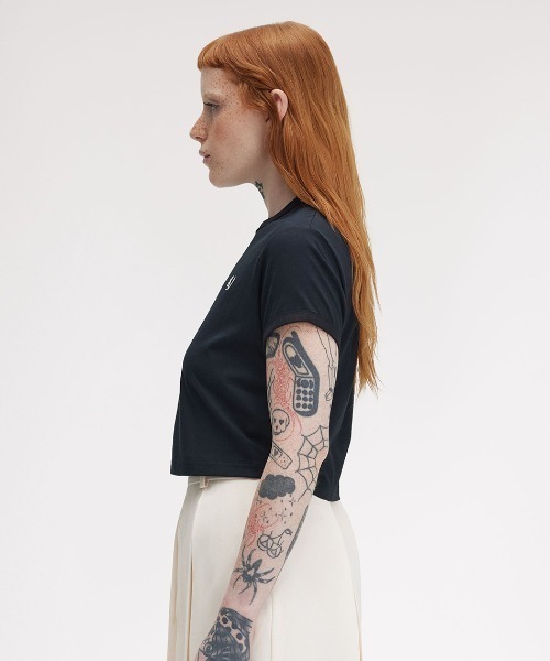 tシャツ Cropped Ringer T-Shirt／クロップドＴシャツ レディース Cropped Ringer T-Shirt／クロップドTシャツ（Tシャツ