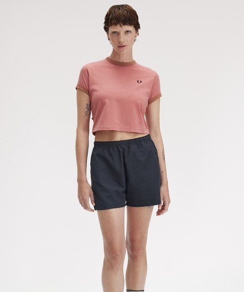 FRED PERRY クロップドTシャツ FRED PERRY tシャツ Cropped Ringer T-Shirt／クロップドT