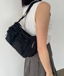 リボンポケット ショルダー ナイロンバッグ