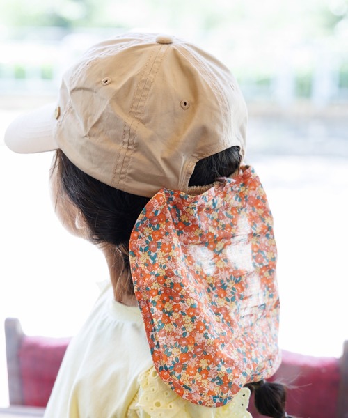 MAKE YOUR DAY（メイクユアデイ）の「日よけにもなるリボンつきキャップ（キャップ・キッズ・ピンク/ベージュ/ラベンダー・S/M/L）」の2枚目の写真