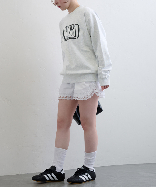 ALORE（アローレ）の「ALORE/アローレ 別注 LOGO SWEATS プルオーバー（スウェット・レディース・ライトグレー/ネイビー/サックスブルー・FREE）」の14枚目の写真