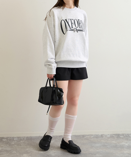 ALORE（アローレ）の「ALORE/アローレ 別注 LOGO SWEATS プルオーバー（スウェット・レディース・ライトグレー/ネイビー/サックスブルー・FREE）」の16枚目の写真