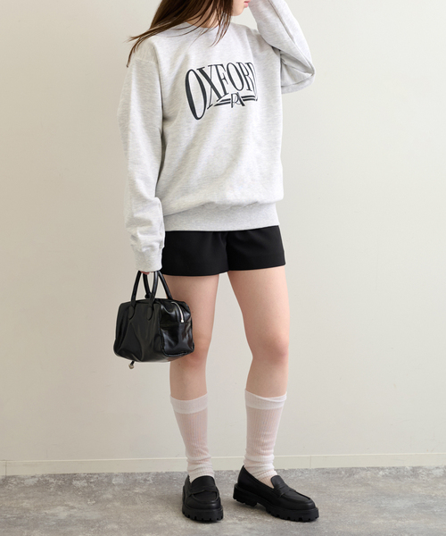 ALORE（アローレ）の「ALORE/アローレ 別注 LOGO SWEATS プルオーバー（スウェット・レディース・ライトグレー/ネイビー/サックスブルー・FREE）」の17枚目の写真