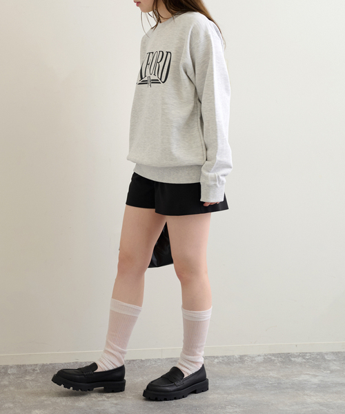 ALORE（アローレ）の「ALORE/アローレ 別注 LOGO SWEATS プルオーバー（スウェット・レディース・ライトグレー/ネイビー/サックスブルー・FREE）」の18枚目の写真