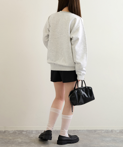 ALORE（アローレ）の「ALORE/アローレ 別注 LOGO SWEATS プルオーバー（スウェット・レディース・ライトグレー/ネイビー/サックスブルー・FREE）」の20枚目の写真