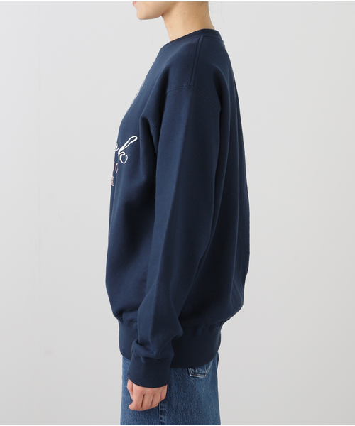 ALORE（アローレ）の「ALORE/アローレ 別注 LOGO SWEATS プルオーバー（スウェット・レディース・ライトグレー/ネイビー/サックスブルー・FREE）」の12枚目の写真