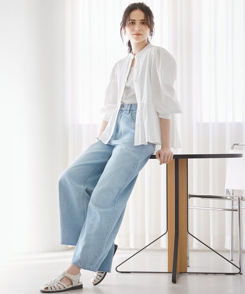 SLOW/一部店舗限定】LIGHT DENIM バレルワイド パンツ（デニムパンツ