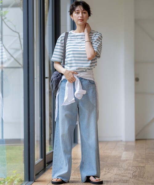 SLOW/一部店舗限定】LIGHT DENIM バレルワイド パンツ（デニムパンツ