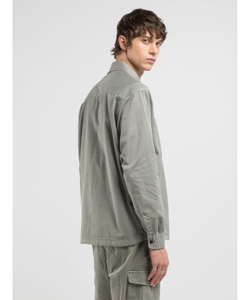 REPLAY（リプレイ）の「リラックスフィット コットンツイルシャツ（シャツ/ブラウス・メンズ・チャコール・X-LARGE/LARGE/MEDIUM/SMALL）」の3枚目の写真