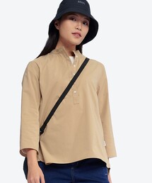 AIGLE（エーグル）の「速乾 SOLOTEX ワンポイントロゴ ロングスリーブプルオーバーノーカラーシャツ（シャツ/ブラウス）」