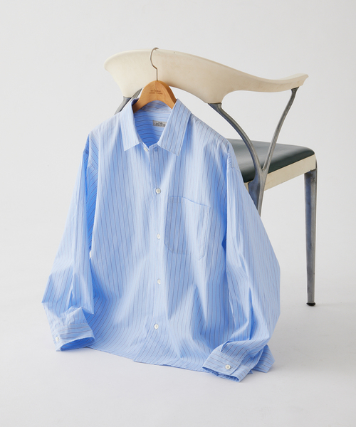 JOURNAL STANDARD relume（ジャーナルスタンダード　レリューム）の「JAMES FABRIC / ジェームスファブリック レギュラーカラーシャツ（シャツ/ブラウス・メンズ・ブルー/グレー系その他/ベージュ系その他/ネイビー/ブルー系その他・MEDIUM/LARGE）」の5枚目の写真