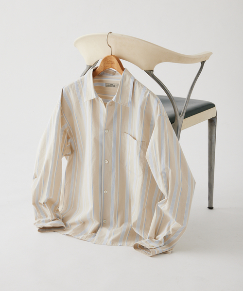 JOURNAL STANDARD relume（ジャーナルスタンダード　レリューム）の「JAMES FABRIC / ジェームスファブリック レギュラーカラーシャツ（シャツ/ブラウス・メンズ・ブルー/グレー系その他/ベージュ系その他/ネイビー/ブルー系その他・MEDIUM/LARGE）」の6枚目の写真