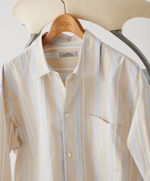 JOURNAL STANDARD relume（ジャーナルスタンダード　レリューム）の「JAMES FABRIC / ジェームスファブリック レギュラーカラーシャツ（シャツ/ブラウス・メンズ・ブルー/グレー系その他/ベージュ系その他/ネイビー/ブルー系その他・MEDIUM/LARGE）」の7枚目の写真