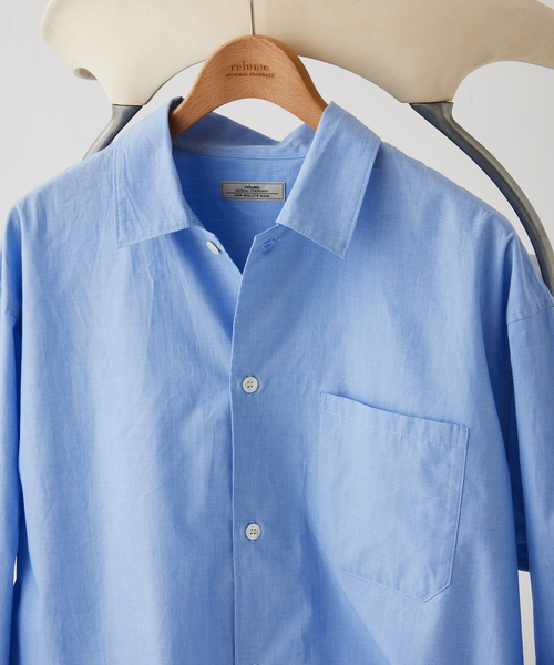 JOURNAL STANDARD relume（ジャーナルスタンダード　レリューム）の「JAMES FABRIC / ジェームスファブリック レギュラーカラーシャツ（シャツ/ブラウス・メンズ・ブルー/グレー系その他/ベージュ系その他/ネイビー/ブルー系その他・MEDIUM/LARGE）」の9枚目の写真