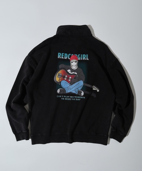 Red Cap Girl(レッドキャプガール)の「RED CAP GIRL 裏毛スノーウォッシュHALFZIP(スウェット・メンズ・ブラック/グレー・M/L)」の13枚目の写真