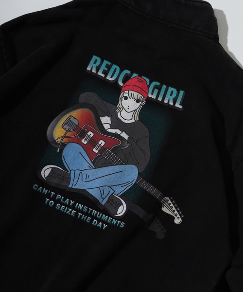 Red Cap Girl(レッドキャプガール)の「RED CAP GIRL 裏毛スノーウォッシュHALFZIP(スウェット・メンズ・ブラック/グレー・M/L)」の14枚目の写真