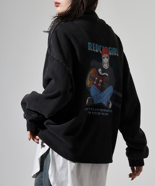 Red Cap Girl(レッドキャプガール)の「RED CAP GIRL 裏毛スノーウォッシュHALFZIP(スウェット・メンズ・ブラック/グレー・M/L)」の20枚目の写真