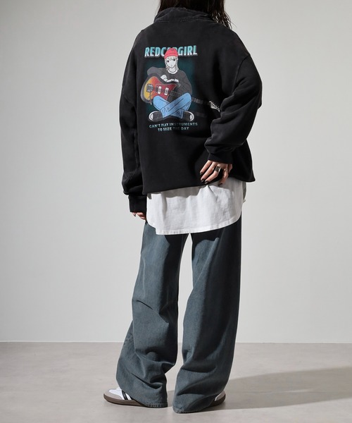 Red Cap Girl(レッドキャプガール)の「RED CAP GIRL 裏毛スノーウォッシュHALFZIP(スウェット・メンズ・ブラック/グレー・M/L)」の22枚目の写真