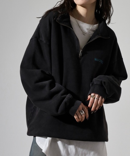 Red Cap Girl(レッドキャプガール)の「RED CAP GIRL 裏毛スノーウォッシュHALFZIP(スウェット・メンズ・ブラック/グレー・M/L)」の18枚目の写真