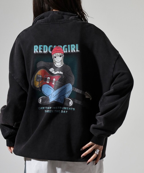 Red Cap Girl(レッドキャプガール)の「RED CAP GIRL 裏毛スノーウォッシュHALFZIP(スウェット・メンズ・ブラック/グレー・M/L)」の19枚目の写真