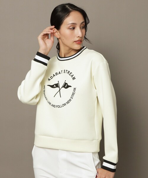 美品3万円程◇adabat スウェット プルオーバータイプ レディース XL相当 セール】UVカット/接触冷感 クロスフラッグ クールタッチプル