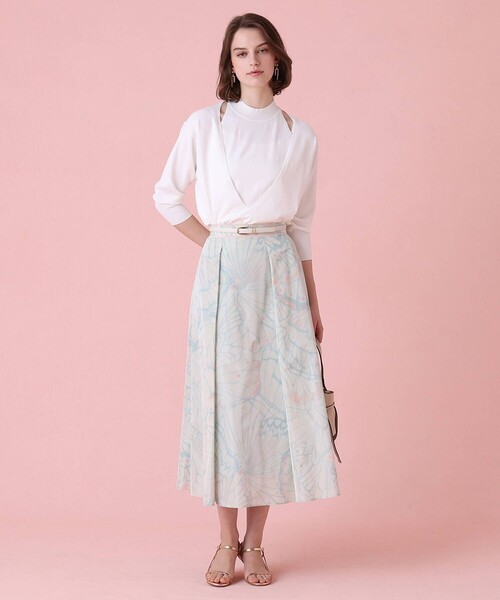 ANAYI(アナイ)の「バタフライプリントタック スカート(スカート・レディース・ミント/イエロー・36/38/34)」の3枚目の写真