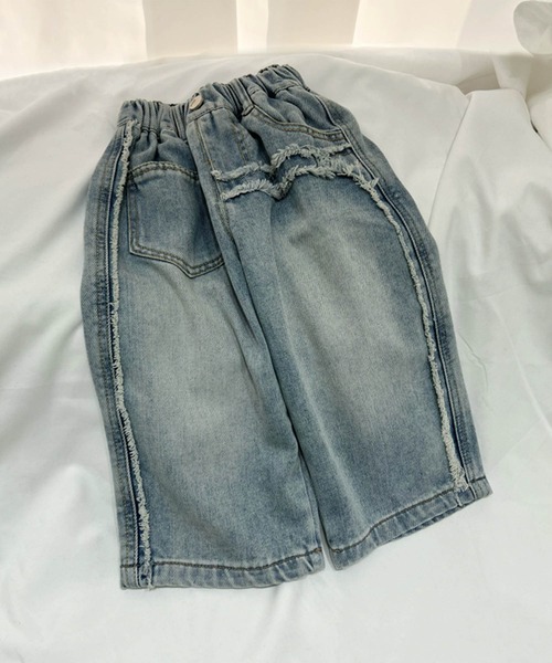 aimoha(アイモハ)の「【aimoha-KIDS-】ダメージ加工キッズデニムパンツ(デニムパンツ・キッズ・ブルー・110/120/130/90/100)」の1枚目の写真
