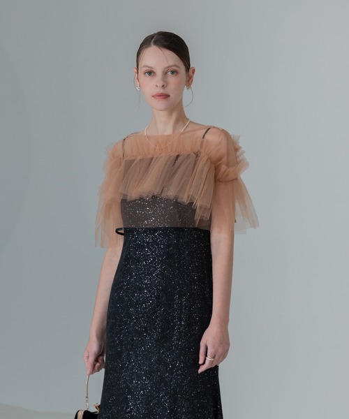 Leja（レジャ）の「【LEJA】チュールフリルボレロペイントマーメイド